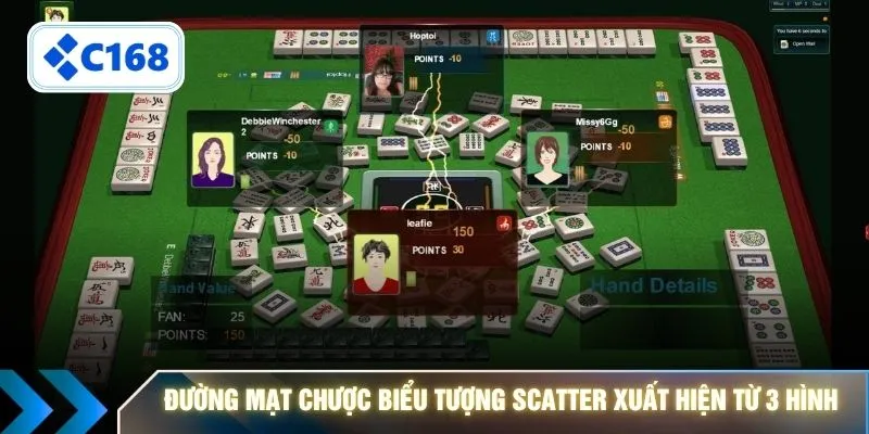 Đường mạt chược biểu tượng Scatter xuất hiện từ 3 hình